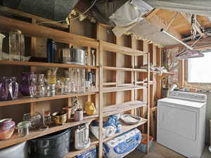 Interior space with washer / clothes dryer