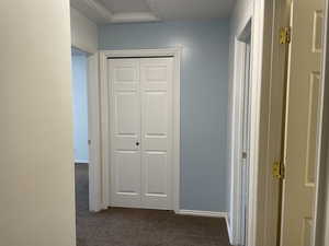 2nd story hallway with storage closet.