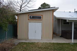 Large storage shed.