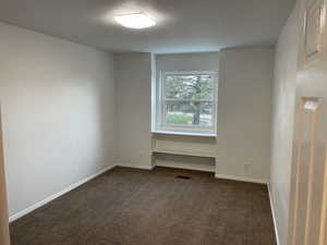 Bedroom with box window.