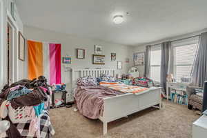 Bedroom featuring carpet flooring
