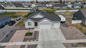 Aerial view with a residential view