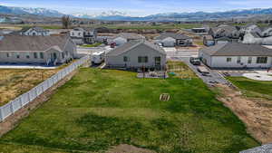 Aerial view with a mountain view and a residential view