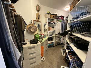 View of walk in closet