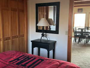 View of carpeted bedroom