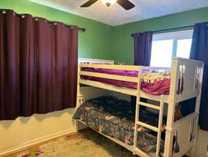 Bedroom with a ceiling fan