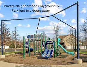 Private community playground and park located just two homes away.