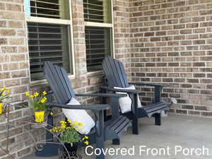 Spacious covered front porch