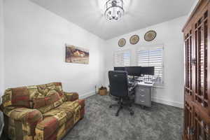 This flex space off the entry would make a wonderful formal living room, office or even a dining room.