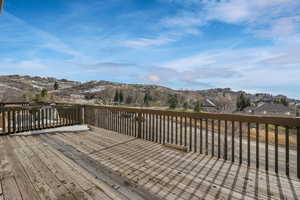 Deck with a mountain view