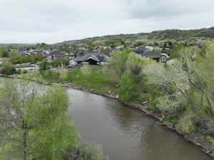 Aerial view with a residential view