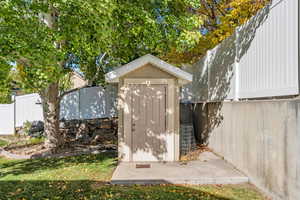 Backyard storage shed