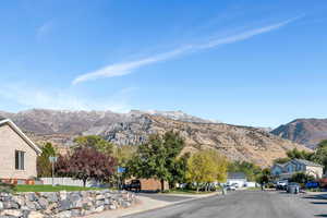 View of street featuring a mountain view