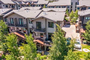 Aerial view of residential area
