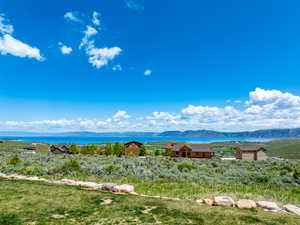 Water view featuring mountains