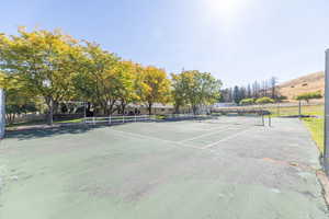 View of tennis court