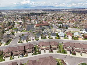 Aerial view with a mountain view and a residential view