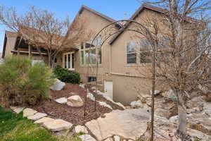 View of separate basement entry.