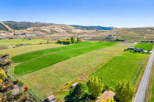 Bird's eye view with a rural view and a mountain view