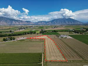 Bird's eye view with a rural view and a mountain view