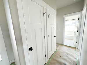 Hall with baseboards