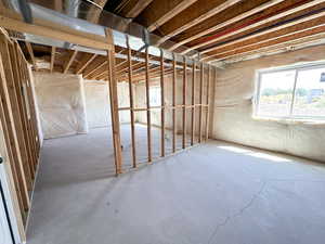 View of below grade area