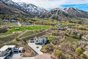Bird's eye view featuring a mountain view
