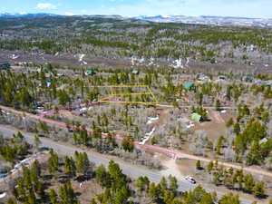 Bird's eye view featuring a mountain view