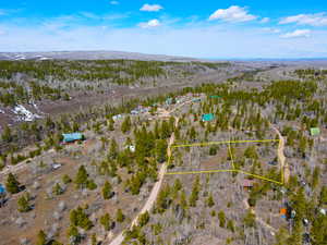 Aerial view featuring a rural view