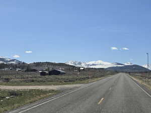 View of street featuring a mountain view
