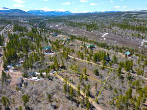 Bird's eye view featuring a mountain view