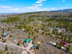 Aerial view with a rural view