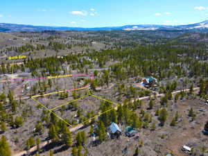 Bird's eye view with a rural view and a mountain view