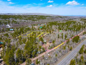 Birds eye view of property