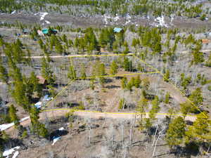 Bird's eye view featuring a rural view