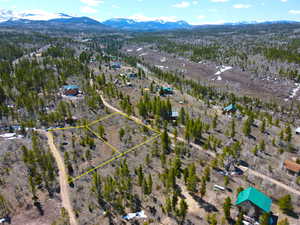 Bird's eye view featuring a mountain view