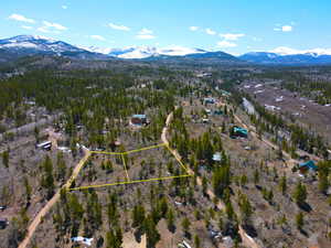 Bird's eye view featuring a mountain view