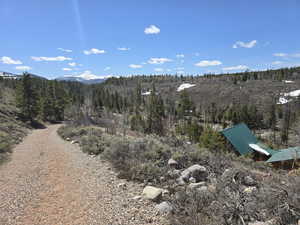 View of mountain feature featuring a view of trees