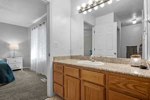 Bathroom featuring vanity