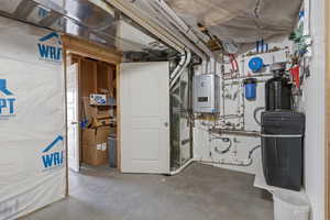 View of unfinished basement