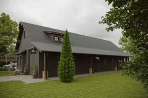 One of the possible side exteriors for this home, but home is fully custom.
