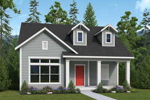 Cape cod-style home featuring larege covered front porch