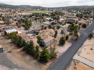 Drone / aerial view featuring a mountain view