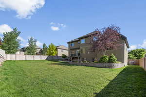 Fully fenced backyard