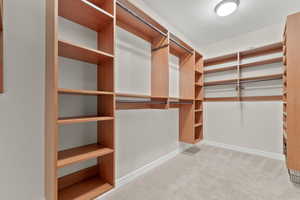 Spacious walk in closet