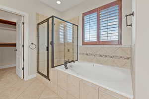 Separate tub and shower