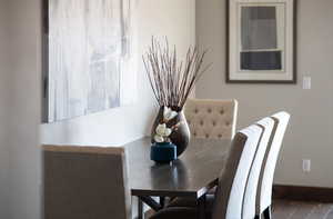 View of dining space