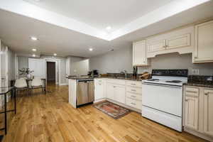 Basement apartment kitchen and dining area