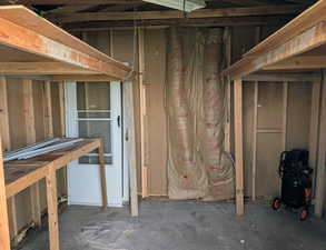Shed interior