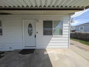 View of doorway to property